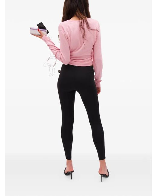 Area Pink Crystal-Knot Cardigan
