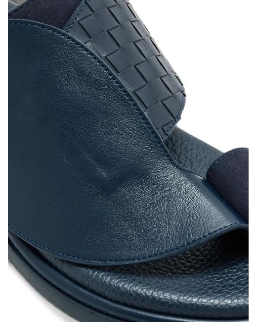 Forsa Blue Suede-Panel Sandals for men