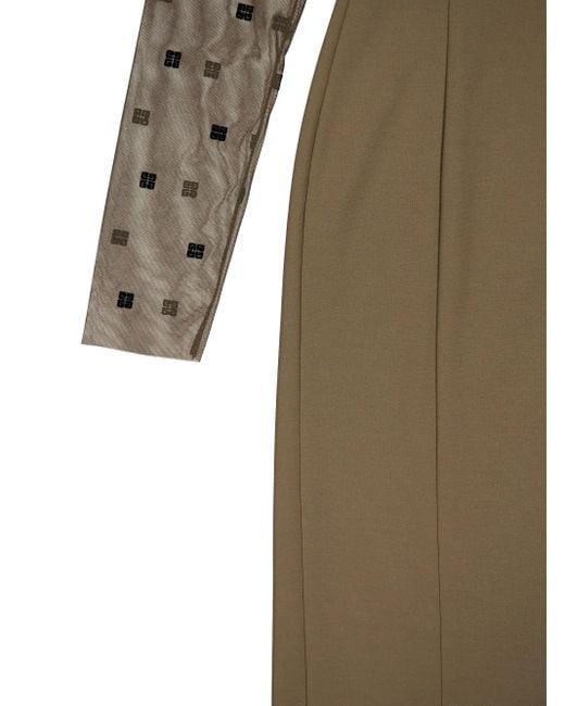 Givenchy Natural Logo-Jacquard Midi Dress