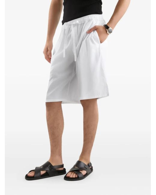 Dolce & Gabbana White Logo-Patch Shorts for men