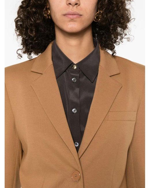 Pinko Natural Notched-Lapel Blazer