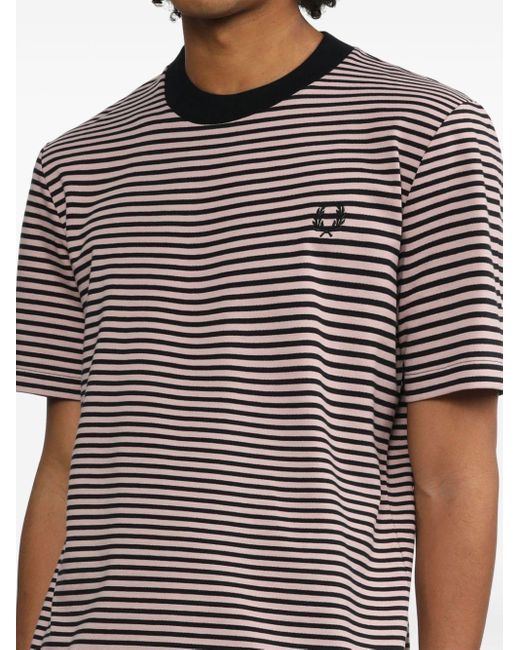 Fred Perry Logo-embroidered Cotton T-shirt for men
