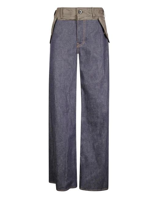 Sacai Blue Patch-Pocket Denim Jeans