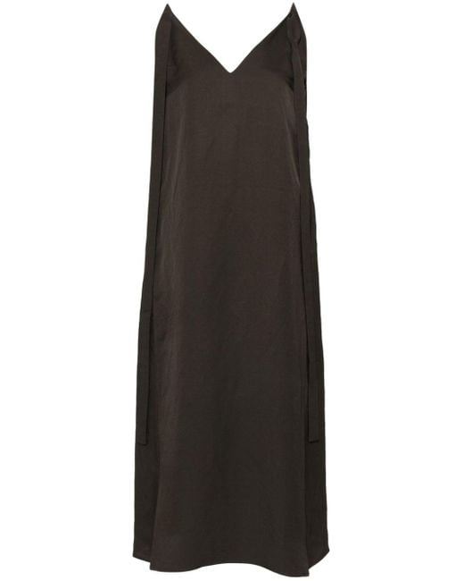 Uma Wang Black V-neck Slip Dress