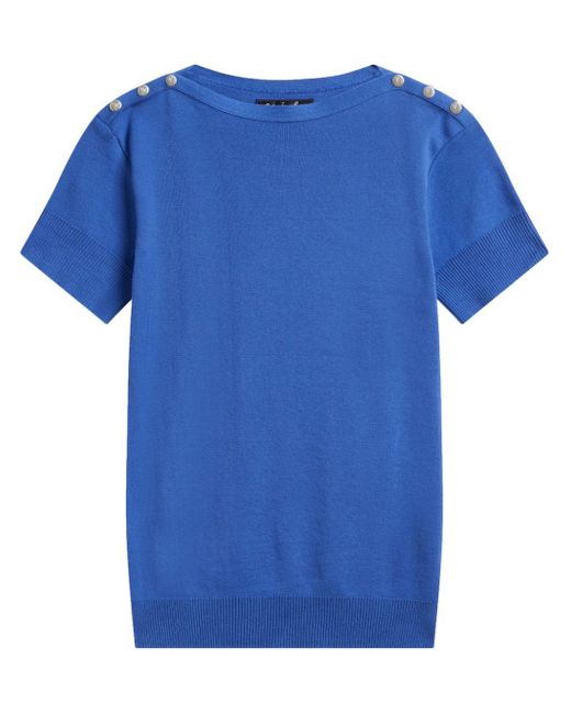 Agnes B. Blue Badiane Cotton T-shirt