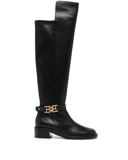 Bally Black Eloire Leather Long Boots