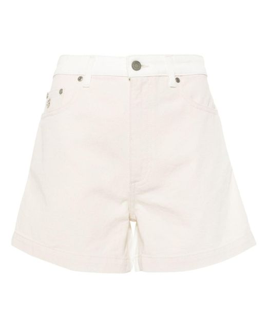 Shorts denim bicolore di Stella McCartney in White