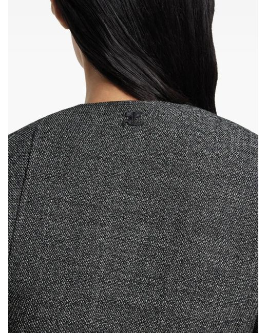 Courreges Gray Asymmetrically Buttoned Jacket