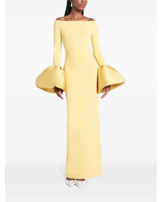 Solace London The Talia Maxi Dress in Yellow | Lyst
