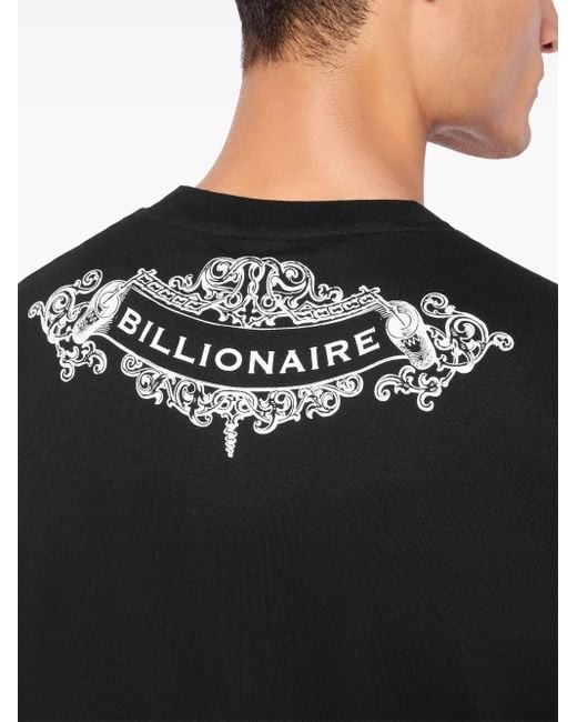 Billionaire Black Logo-Print T-Shirt for men
