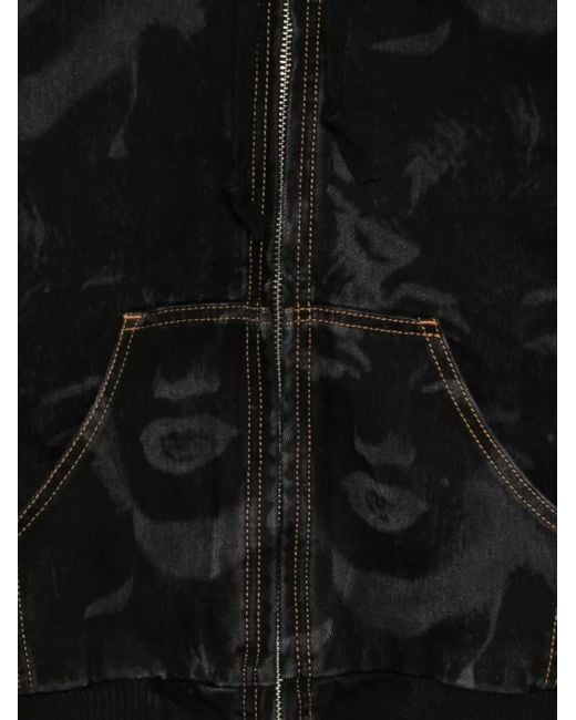 VAQUERA Black Printed Hooded Jacket