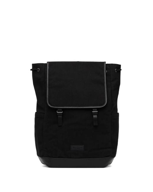 Marc O' Polo Black Logo-Appliqué Drawstring Backpack for men
