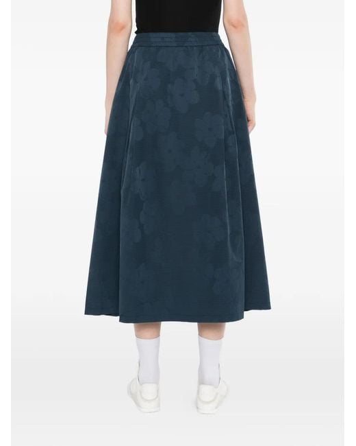 SPORT b. by agnès b. Blue Patterned Midi Skirt