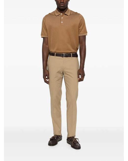 Incotex Natural Button Trousers for men
