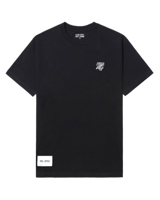 Izzue Black Shark-print Cotton T-shirt for men