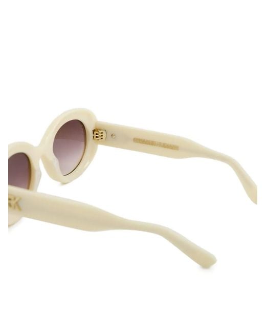 Emmanuelle Khanh Pink Oval-Frame Sunglasses