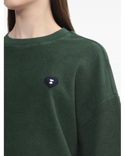 A Bathing Ape Green Heart-Patch Sweatshirt