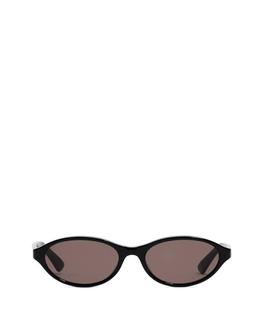 Bimba Y Lola Black Oval-Frame Sunglasses