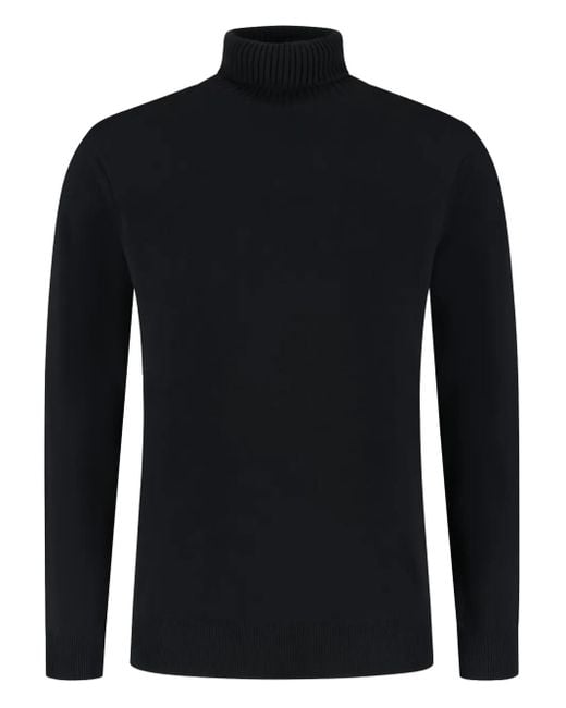 Doriani Black Turtleneck Sweater for men
