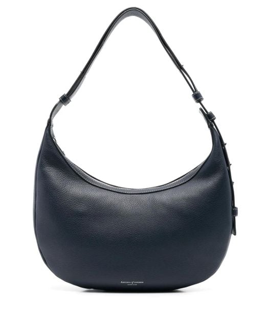 Aspinal Blue Hudson Shoulder Bag