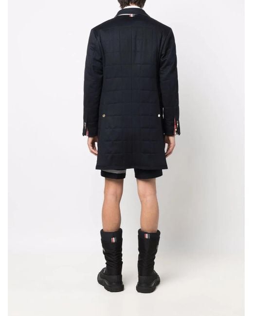Thom Browne Blue Padded Long-Line Jacket for men