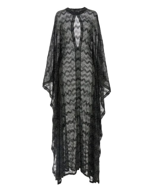 Missoni ジグザグニット マキシドレス Black