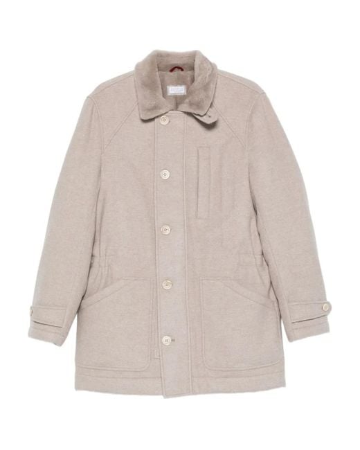 Brunello Cucinelli Natural Neutrals Coats for men