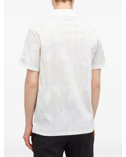 Alexander McQueen White Graffiti Polo Shirt for men