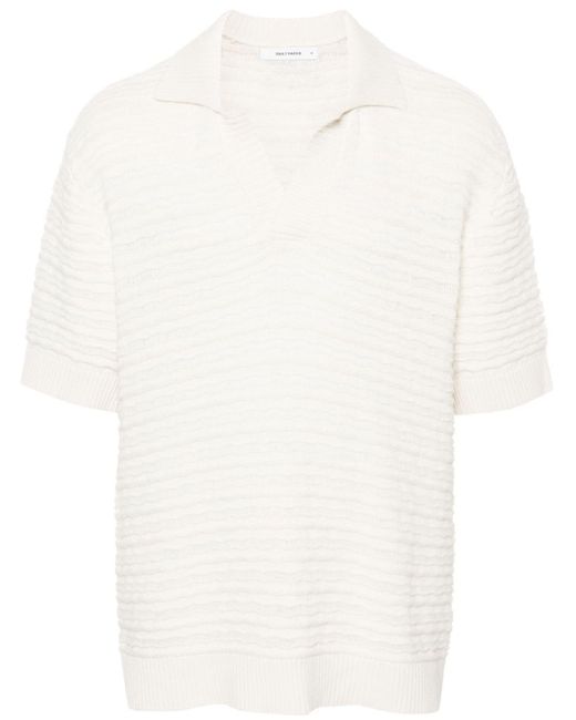 Daily Paper White Jabir Knitted Polo Shirt for men