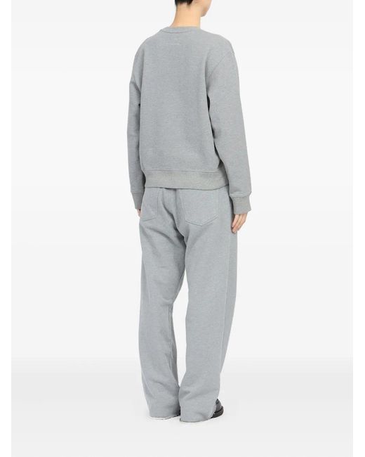 MM6 by Maison Margiela Gray Long-Sleeve Sweatshirt