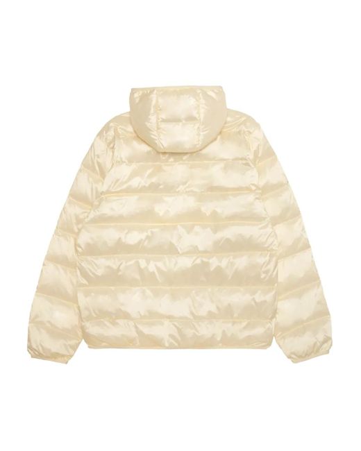 Aape By A Bathing Ape Natural Mooonface Logo Hooded Down Jacket for men