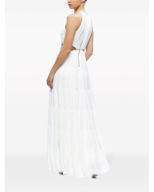 Alice + Olivia White Myrtice Maxikleid mit Cut-Outs