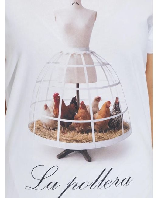 Moschino White Graphic Print Short-Sleeve T-Shirt