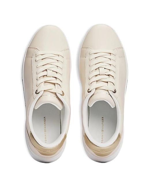 Tommy Hilfiger White Leather Sneakers