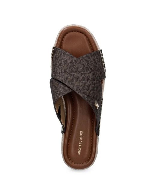 MICHAEL Michael Kors Brown Logo-Print Espadrilles