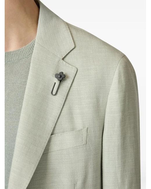 Lardini White Single-Breasted Patch-Pocket Blazer for men