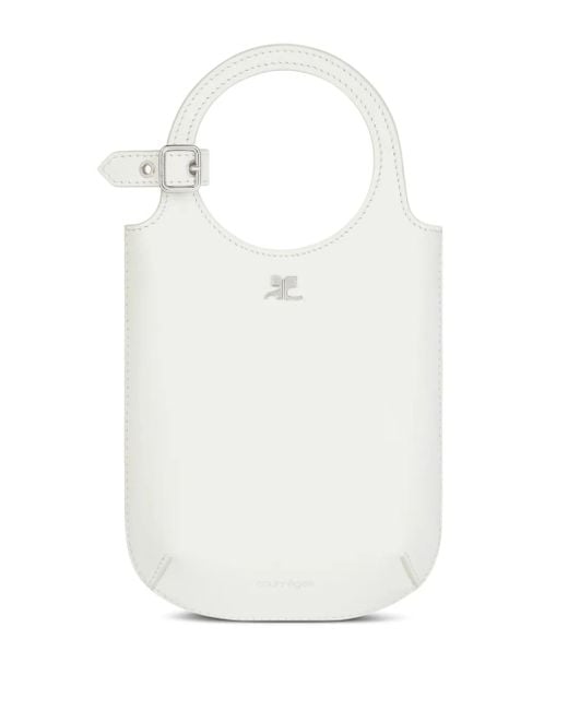 Courreges White Kleine Holy Tote Bag