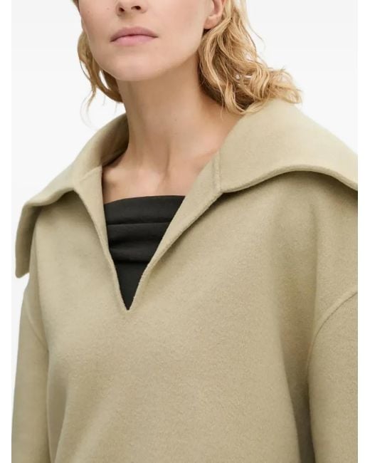 Nanushka Top Met Oversized Kraag in het Natural