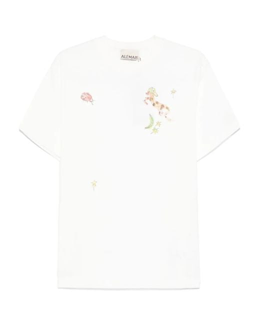 ALÉMAIS White Graphic-Print T-Shirt
