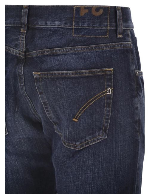 Dondup Blue Dian Faded-Effect Jeans for men