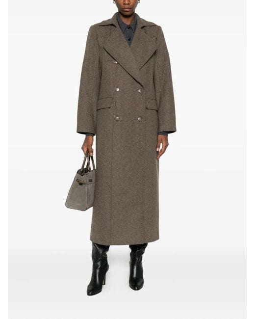 Gestuz Brown Double-Breasted Coats
