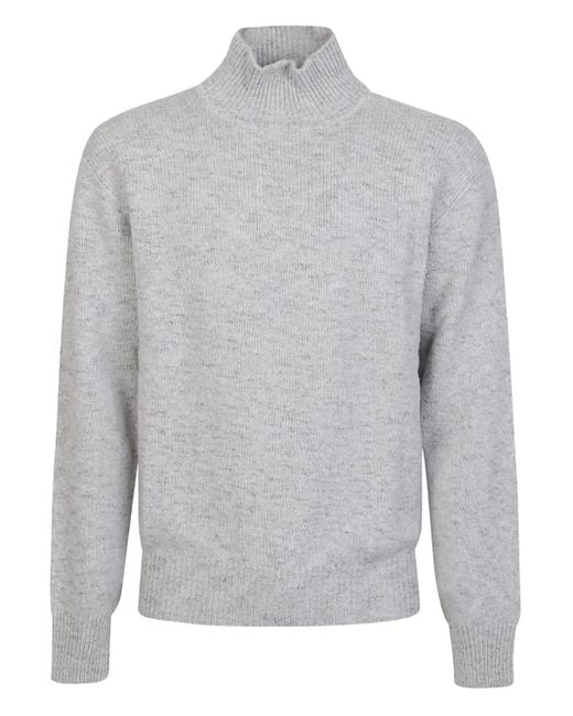 Altea Gray High-Neck Knitted Sweater for men