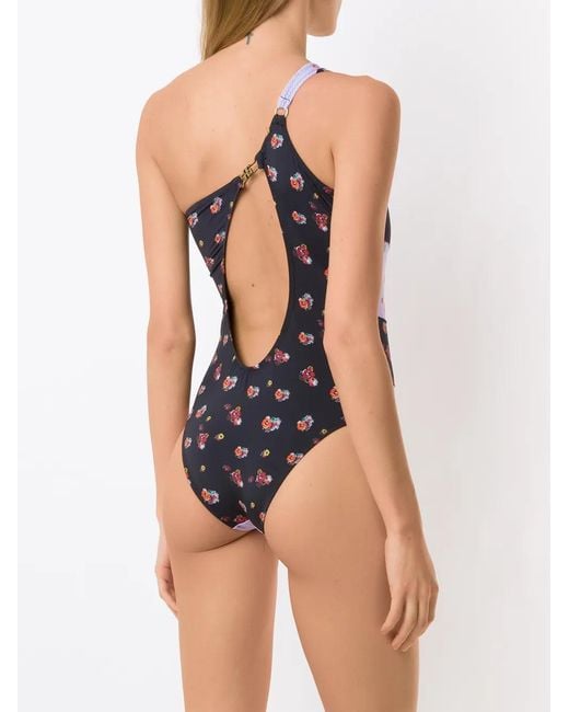 Amir Slama Multicolor One-Shoulder Swimsuit