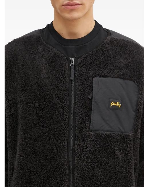 Stan Ray Black Fleece Panelled Jacket for men
