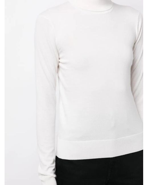 Ralph Lauren White Roll-Neck Cashmere Jumper