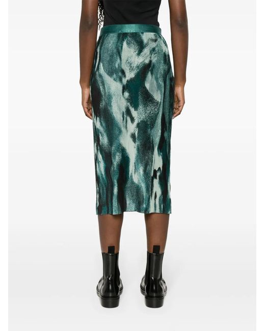 Boss Green Evibelle Abstract-Print Pleated Skirt