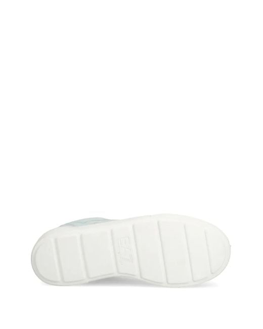 EA7 White Panelled Sneakers