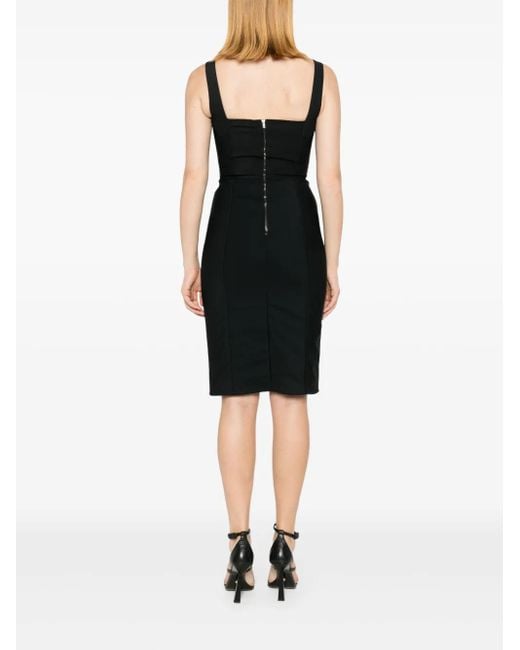 Dolce & Gabbana Black Floral-Lace Detail Dress
