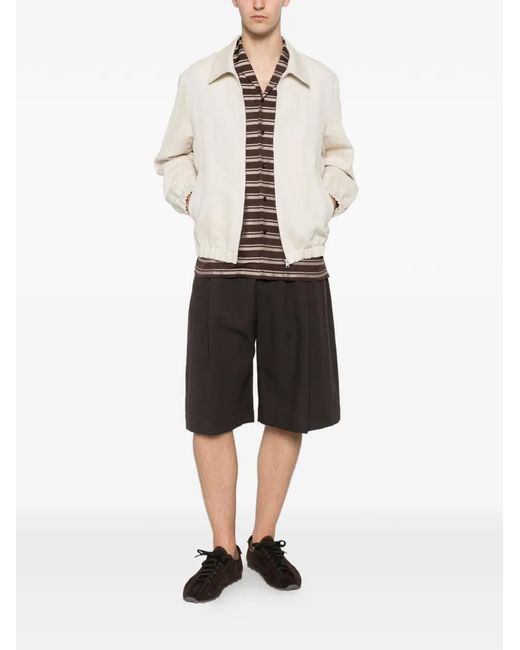 Sandro White Veste Zippée À Col for men