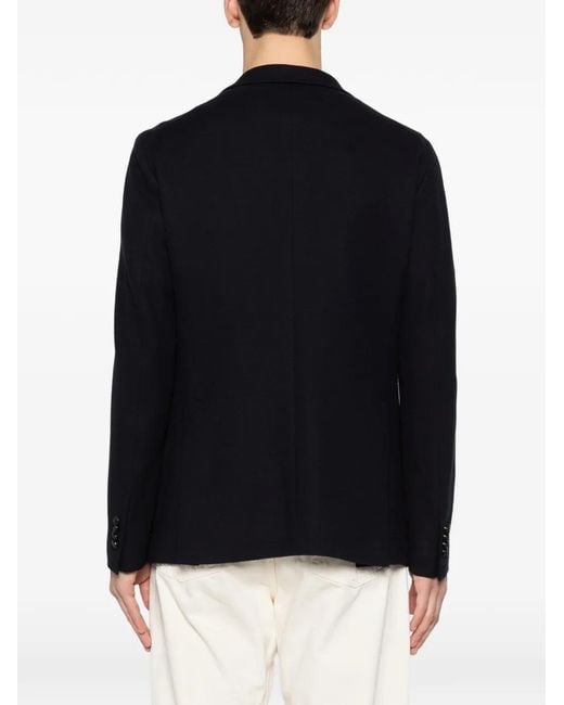 Tagliatore Black Single-Breasted Blazer for men